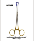 Cheek Lip Retractor 6" Silicone Tips Gold Handles