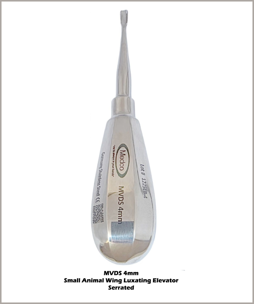 Small Animal Wing Luxating Elevator 4.0mm Serrated