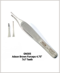 Adson Brown Tissue Forceps 7x7 Teeth Gold Handle