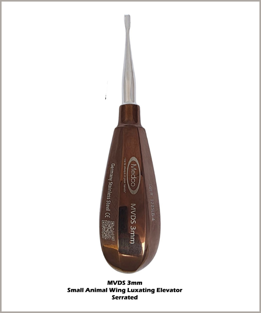 Small Animal Wing Luxating Elevator 3.0mm Serrated