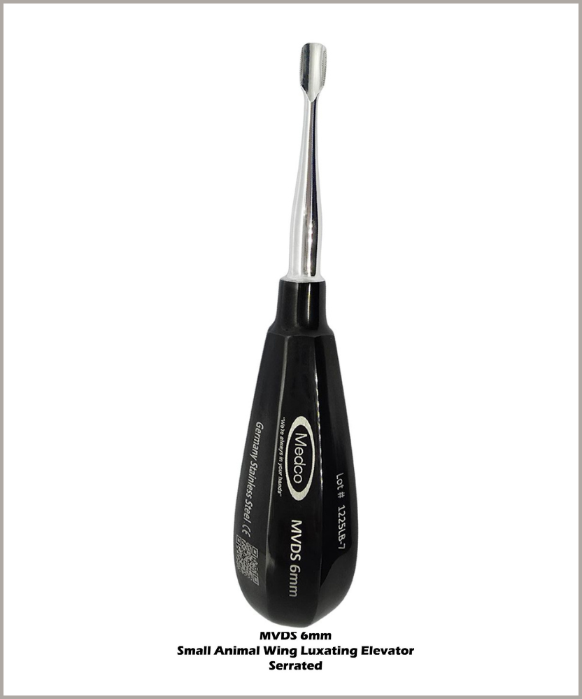 Small Animal Wing Luxating Elevator 6.0mm Serrated