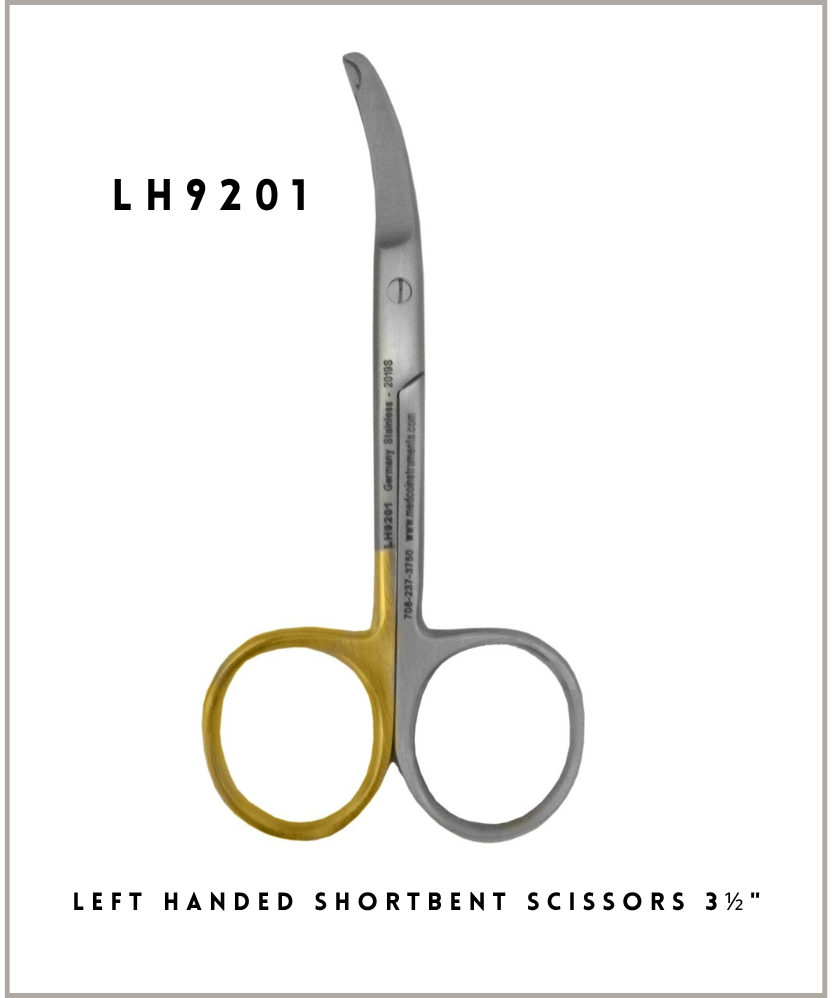 LEFT HANDED SHORTBENT SCISSORS 3½"