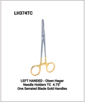 Left Hand Olsen Hegar Needle Holder 4.75" TC Jaws