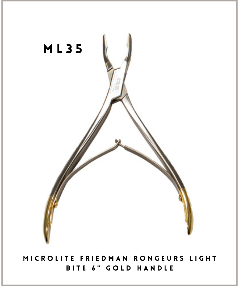 Microlite Friedman Rongeurs Light Bite 6" Gold Handle