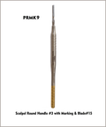 Scalpel Handle Round #3 W/Markings & #15 Blade