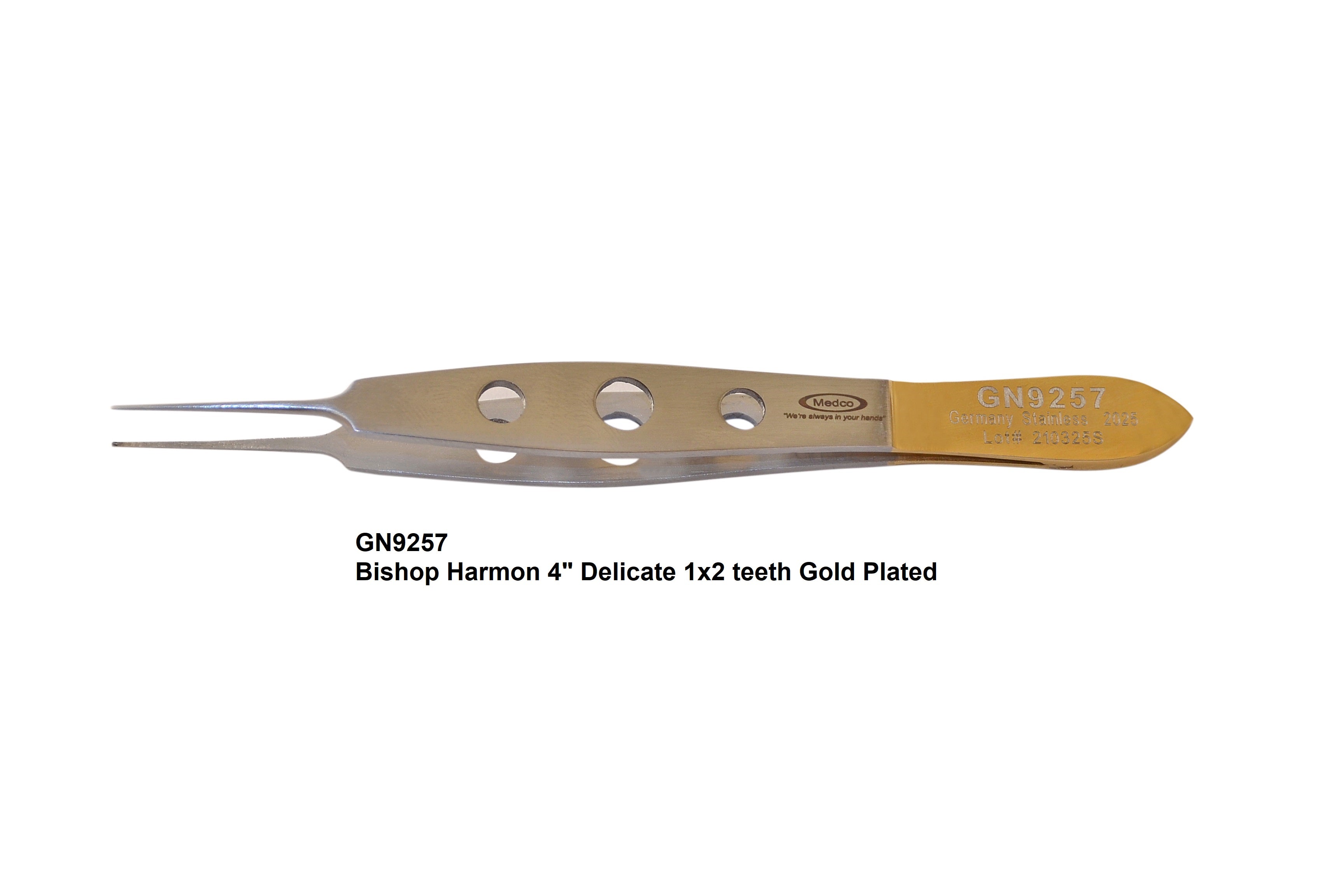 Bishop Harmon Forceps Delicate 4" serrated tips