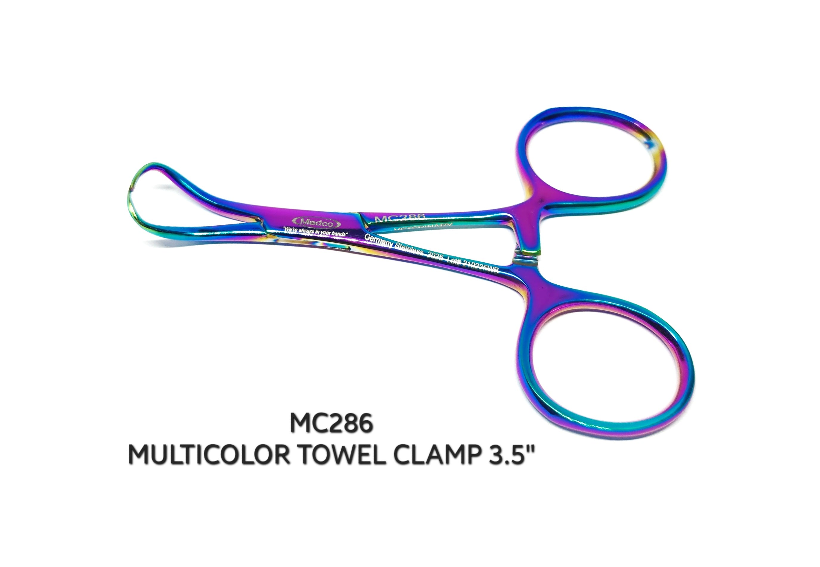 Multicolor Towel Clamp 3.5"